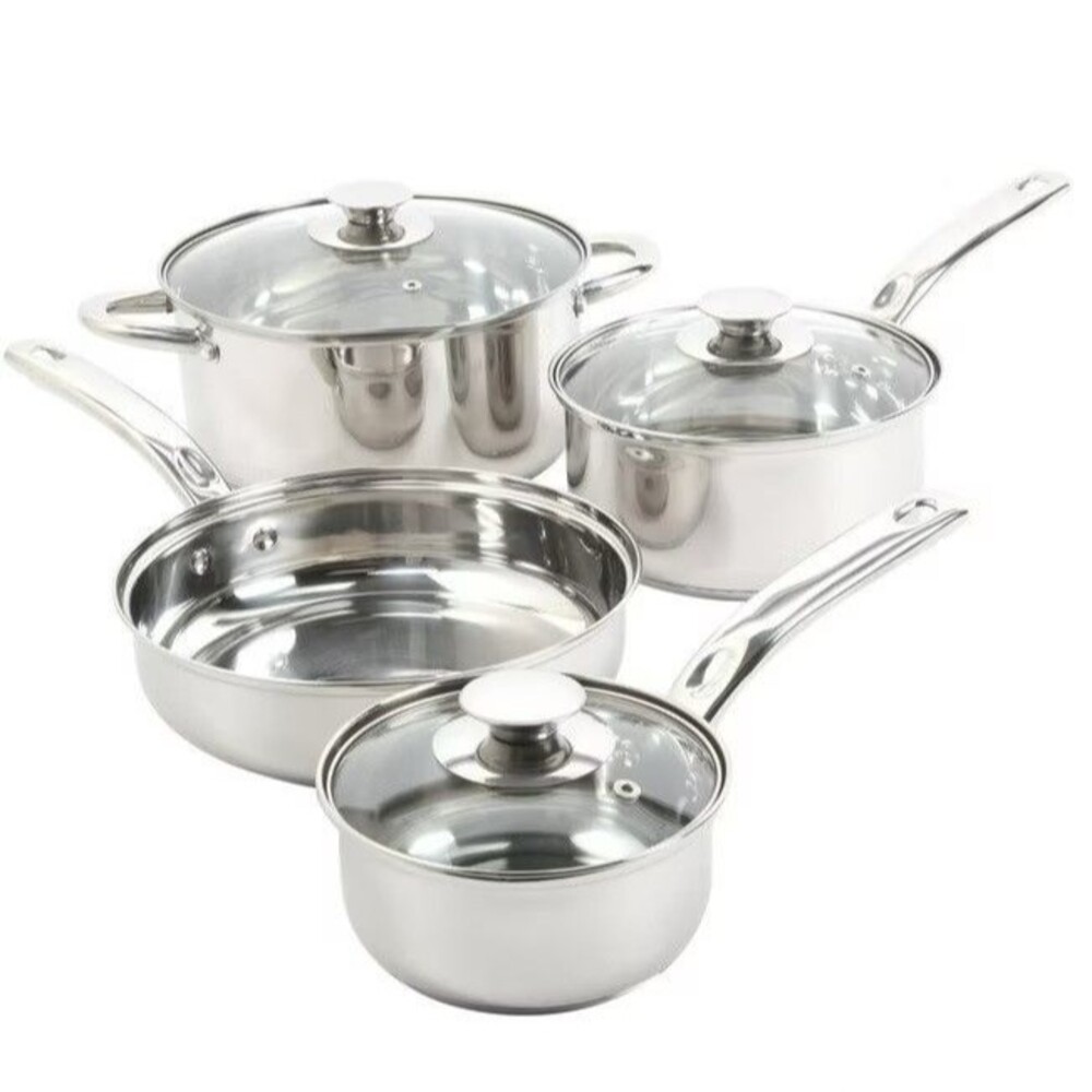 Sunbeam Stainless Steel Ansonville Cookware Set 7 Pieces New
